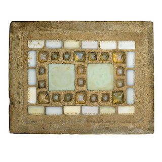 TIFFANY STUDIOS Favrile glass tile plaque