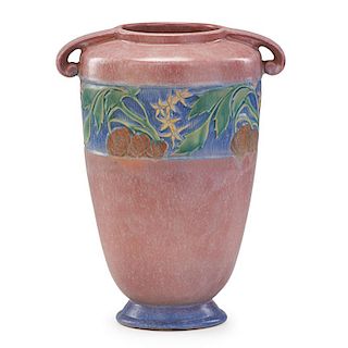 ROSEVILLE 12" pink Baneda vase