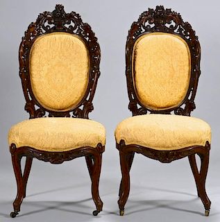 2 Victorian Laminated Rosewood Chairs