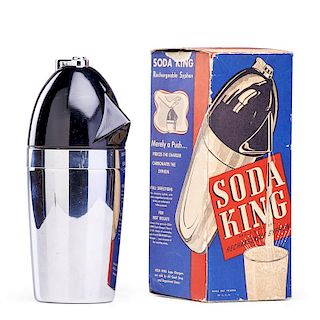 NORMAN BEL GEDDES Soda King rechargeable syphon