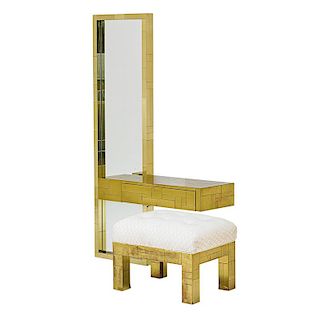 PAUL EVANS Cityscape mirror, console, and bench