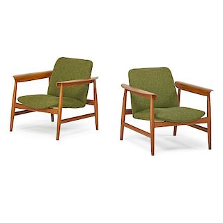 FINN JUHL; BOVIRKE Pair of lounge chairs