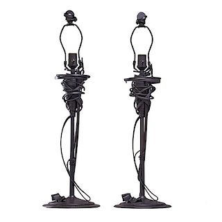 ALBERT PALEY Two table lamps
