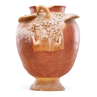CONTEMPORARY FOLK ART CERAMIC Large vase