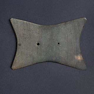 A Quadraconcave Slate Gorget, From the Collection of Jan Sorgenfrei