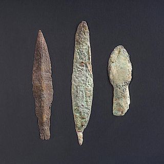 Copper Knives / Points, From the Collection of Roger "Buzzy" Mussatti, Michigan