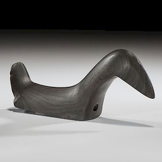 An Elongated Slate Long Neck Birdstone, From the Collection of Jan Sorgenfrei