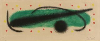 Joan Miro etching, Fusees 1959