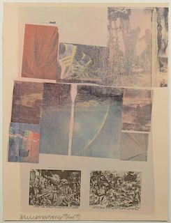 Rauschenberg Signed Litho, People Have Enough Trouble Without Being Intimidated by an Artichoke