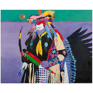Acrylic on Canvas of a Native Dancer