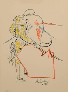 Jean Cocteau Lithograph, Matador