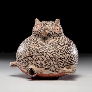 Zuni Pottery Owl Canteen