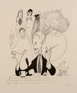 Signed Hirschfeld Lithograph, Johnny Carson