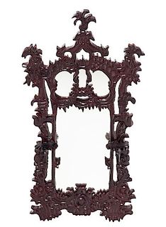 An Early Georgian Style Composite Mirror, Height 6 x width 3 1/4 inches.