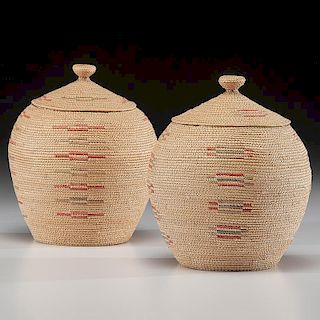 Yupik Lidded Baskets, Property of a Midwest Collector