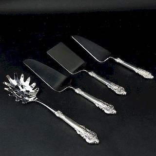 Collection of Four (4) Wallace "Grand Baroque" Sterling Silver Tableware.