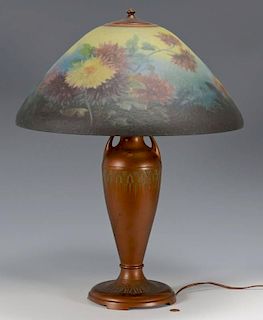 Moe Bridges Reverse Painted Table Lamp