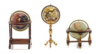 Three Globes on Stand, Height of first 3 inches.