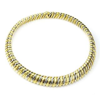 Vintage Bulgari 18 Karat Yellow Gold Choker Necklace.