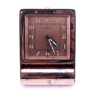 Jaeger LeCoultre 2 Fab Suisse Brass Travel Alarm Clock.