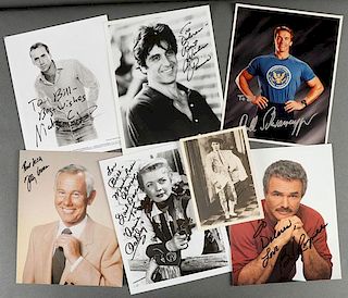 A COLLECTION OF CELEBRITY AUTOGRAPH STILLS