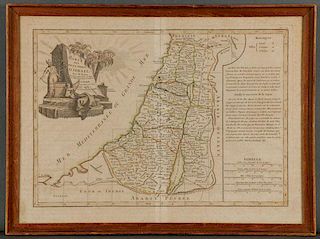 18TH CENTURY MAP OF ISRAEL - CARTE DES DOUZE