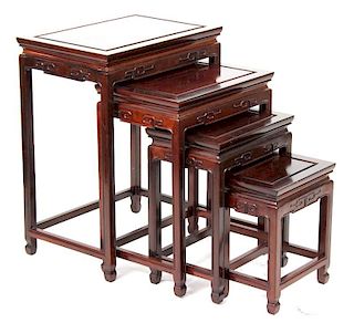 Chinese Wood Nesting Tables