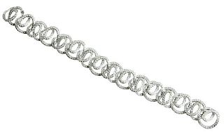 Cantamessa Swirl Design Diamond Bracelet