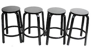 Alvar Aalto for Artek, stools, four (4).