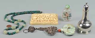 5 Asian themed items, incl Ivory Case
