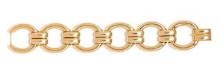 A 14 Karat Yellow Gold Link Bracelet, 32.60 dwts.
