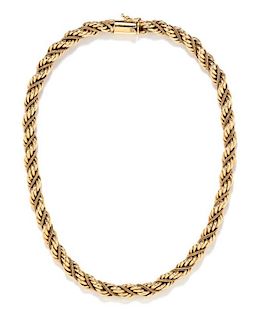A 14 Karat Yellow Gold Chain Necklace, 25.20 dwts.