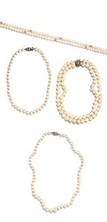 A Collection of Cultured Pearl Necklaces,