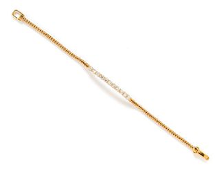 An 18 Karat Yellow Gold Bracelet, 6.70 dwts.