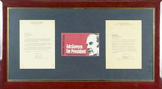 Circa 1972/1973 Two (2) Framed Letters from The Smithsonian Institution Acknowledging the Donation of Eugene McGovern 1972 Pr