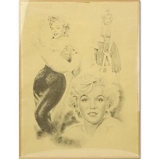 Vintage Lithograph "Marylin Monroe" by Glen Banse.