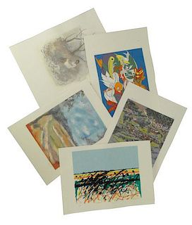 Lot of Five (5) Color Lithographs By Contemporary Latin Artists.