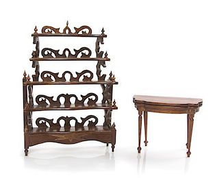 Two Victorian Mahogany Articles, Height of first 6 1/2 x width 4 1/2 x depth 1 3/8 inches.