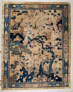 Antique Chinese Pictorial Rug: 9' x 11'5'' (274 x 348 cm)