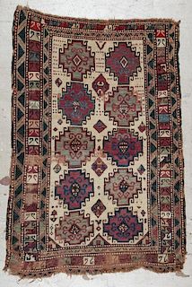 Antique Kazak Rug: 4'3'' x 6'4'' (130 x 193 cm)