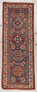 Antique Kazak Rug: 3'5'' x 8'11'' (104 x 272 cm)