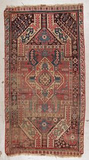 Antique Kazak Rug: 3'10'' x 7'3'' (117 x 221 cm)