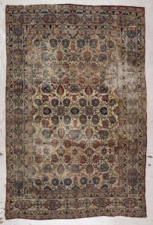 Antique Lavar Kerman Rug: 6'5'' x 9'9'' (196 x 297 cm)