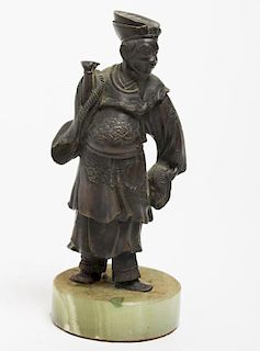 Chinese Court Figure, in Bronzed Metal