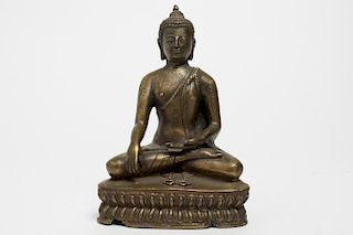 Chinese Seated Bronze Buddha Figure