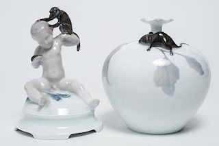 Rosenthal Animalier Porcelain Vase & Figure