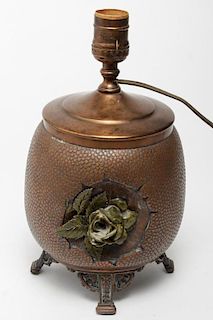Aesthetic Movement Meriden B. Copper Vase Lamp