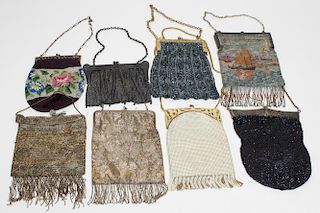 Beaded Handbags, incl. Whiting & Davis, Group of 8