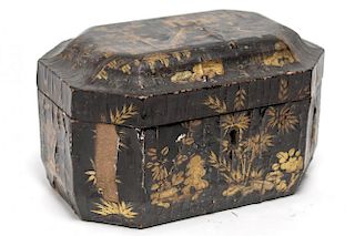 Japanese Lacquer Tea Caddy, Antique 19th C.