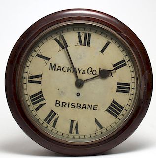 Victorian Pendulum Wall Clock by Mackay & Co.